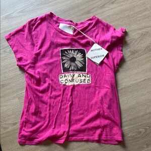 MOTHER Pink Daisy Graphic Tee